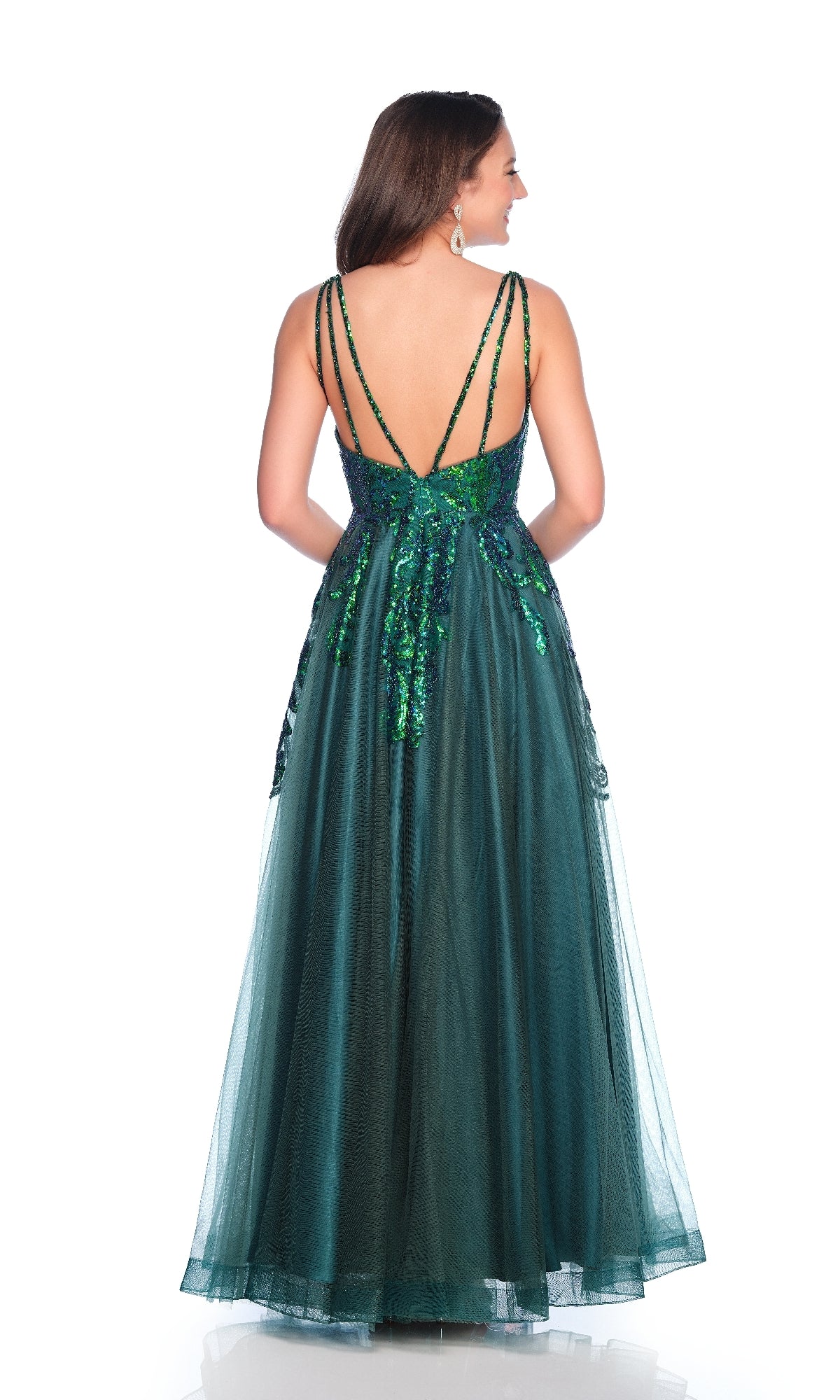 Emerald Green Prom Dress: Dave & Johnny 12064