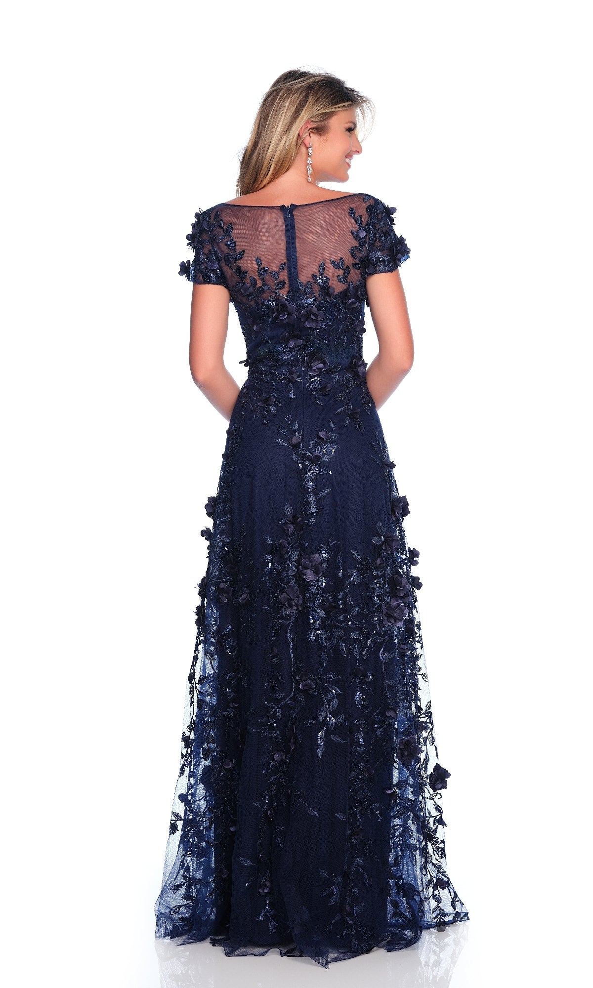 Navy Blue Prom Dress: Dave & Johnny 12126