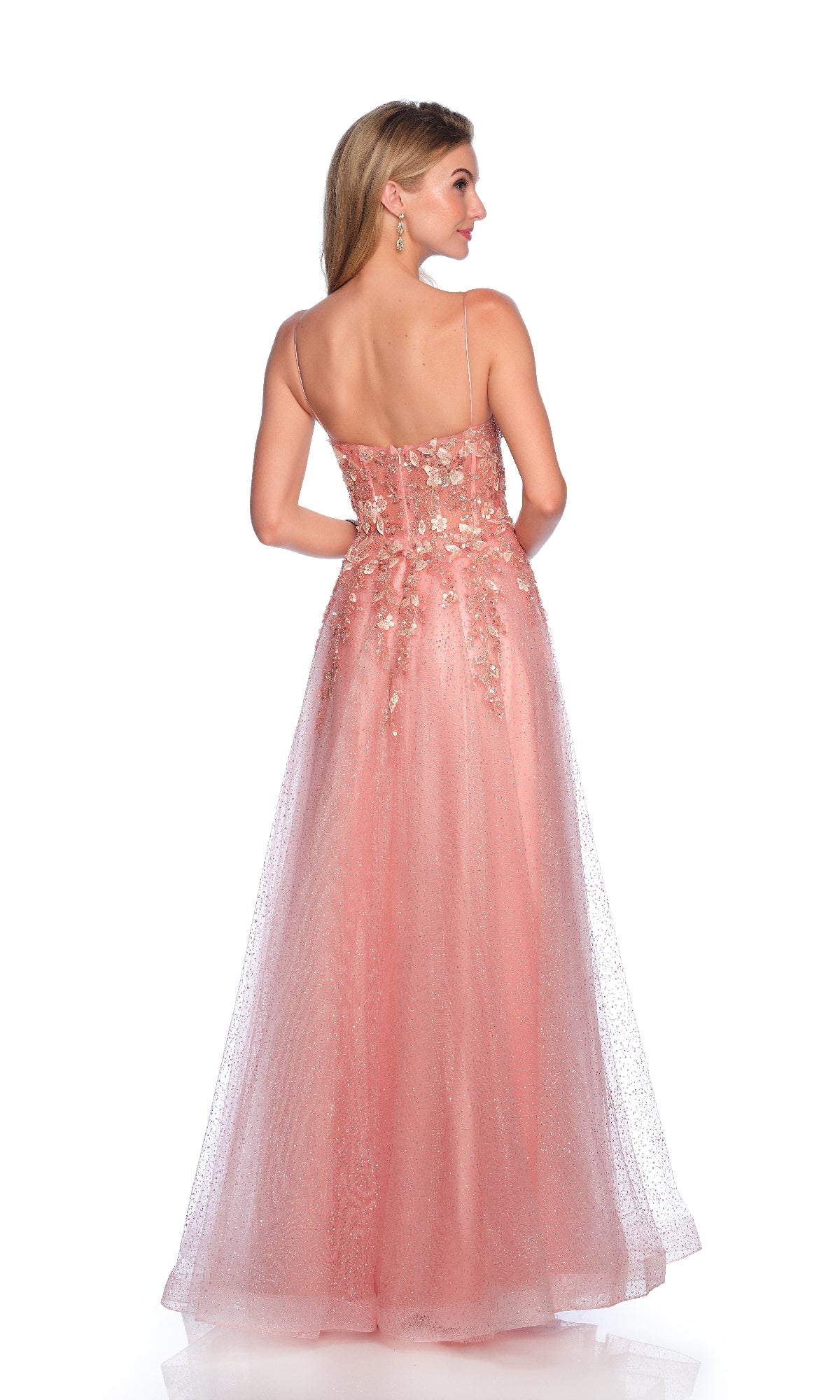 Dusty Rose Pink Prom Dress: Dave & Johnny 12162