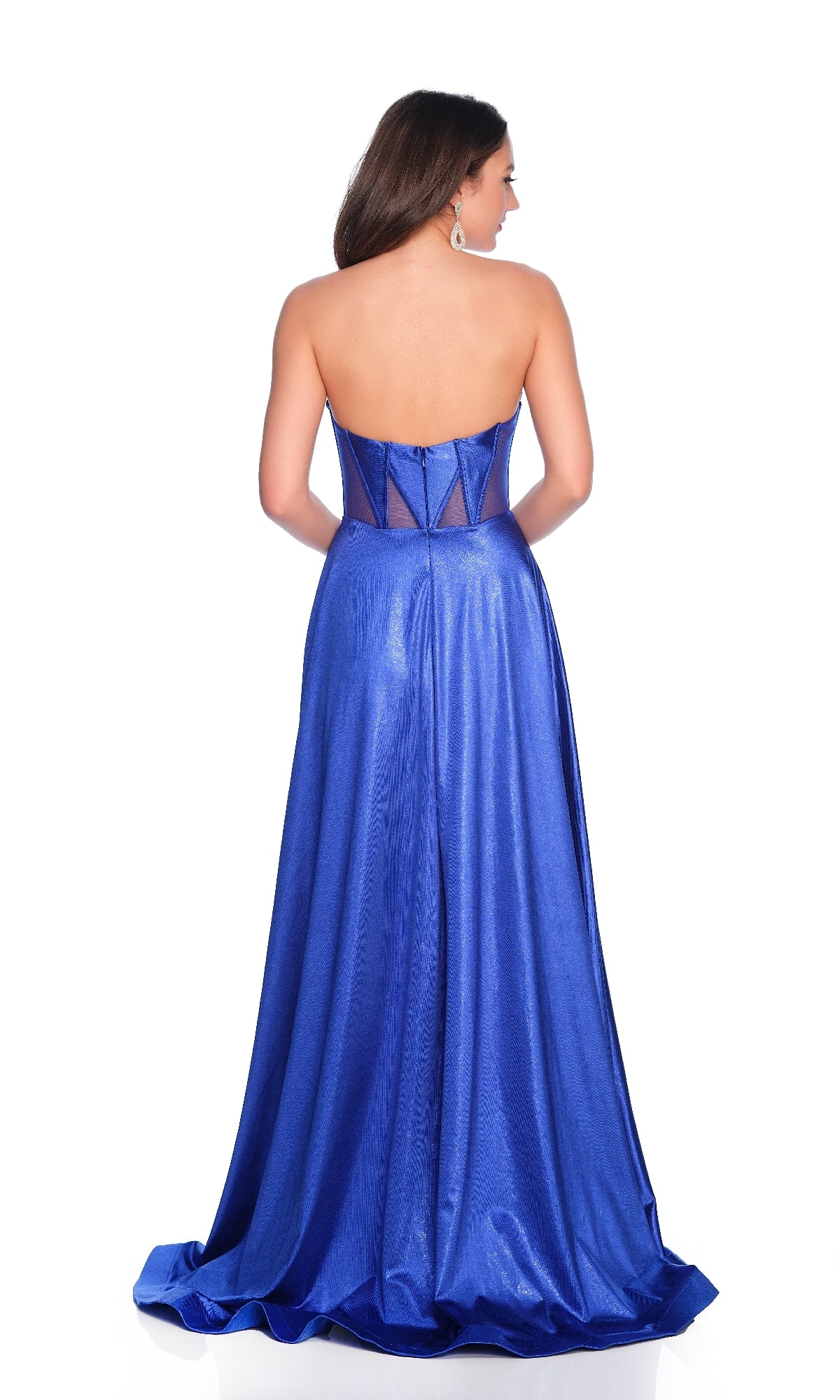 Long Royal Prom Dress: Dave & Johnny 12183