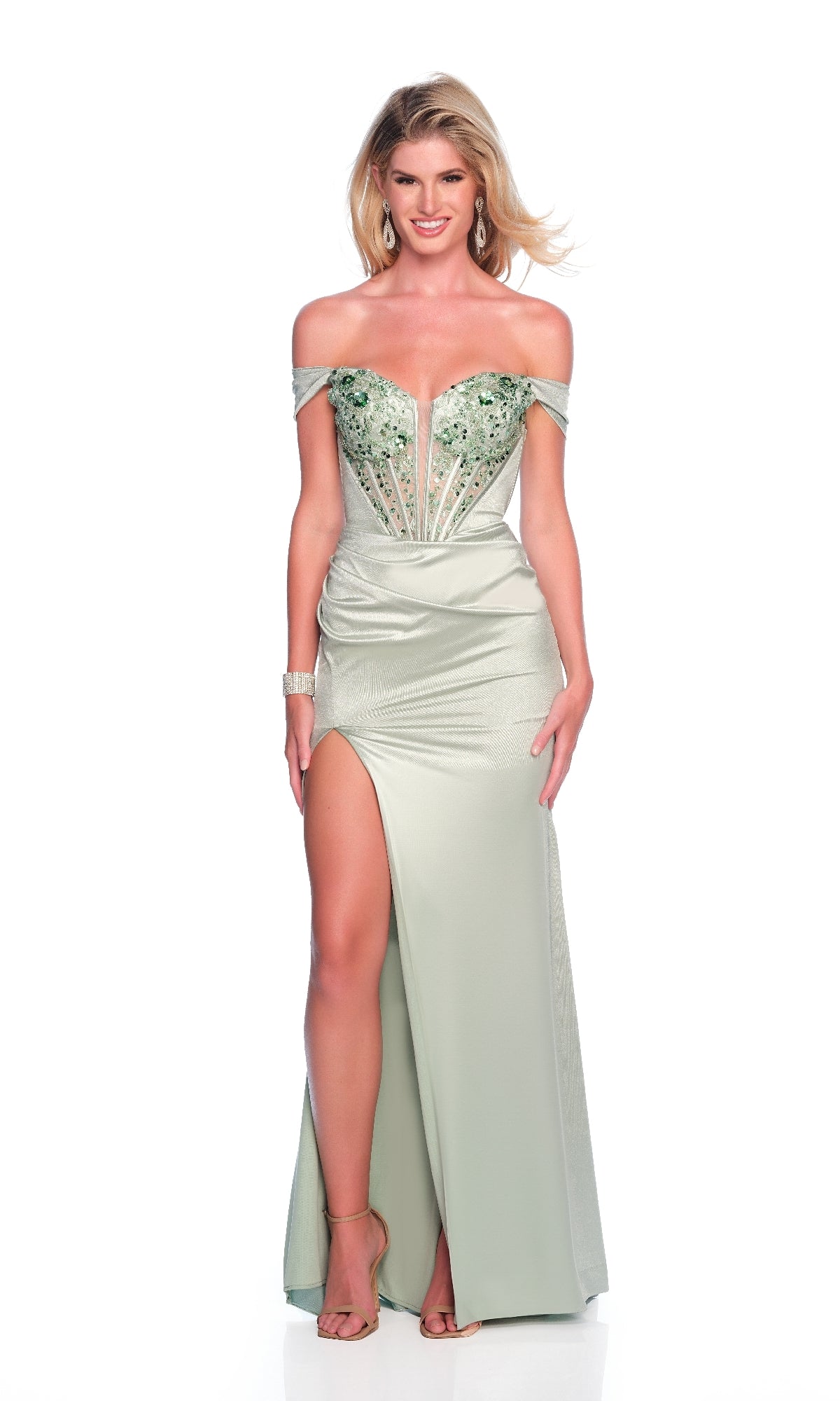 Long Prom Dress: Dave and Johnny 12186