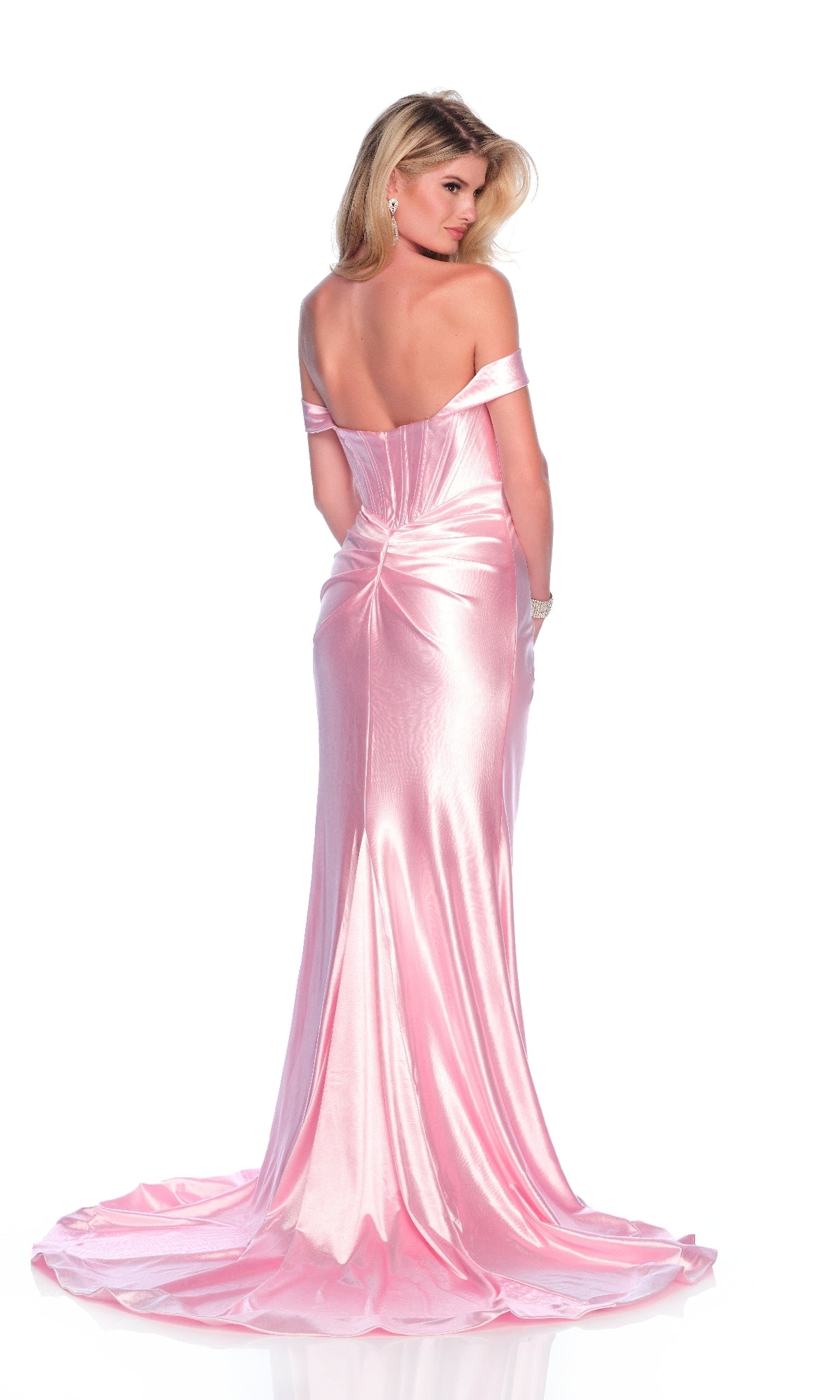 Light Pink Corset Prom Dress: Dave & Johnny 12219