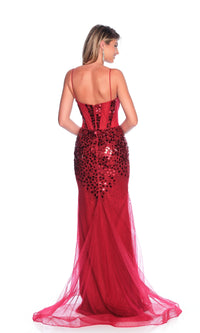 Burgundy Red Prom Dress: Dave & Johnny 12228