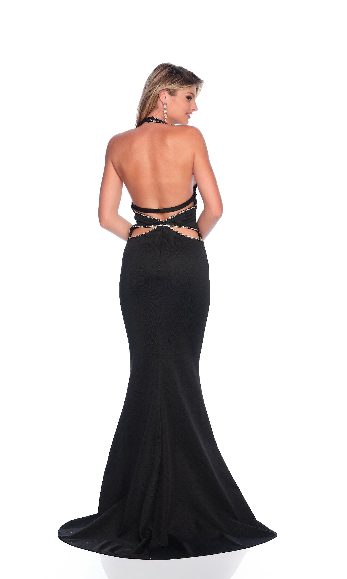 Cut-Out Black Prom Dress: Dave & Johnny 12233