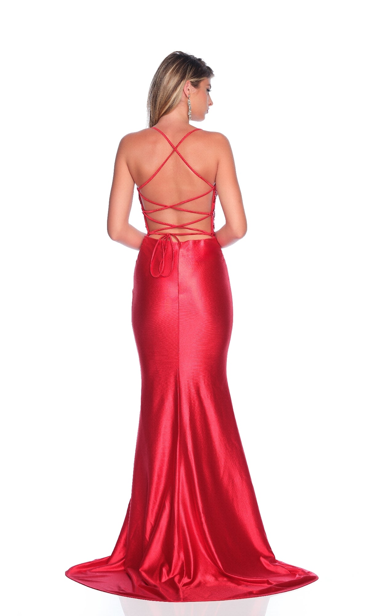 Long Red Prom Dress: Dave & Johnny 12242