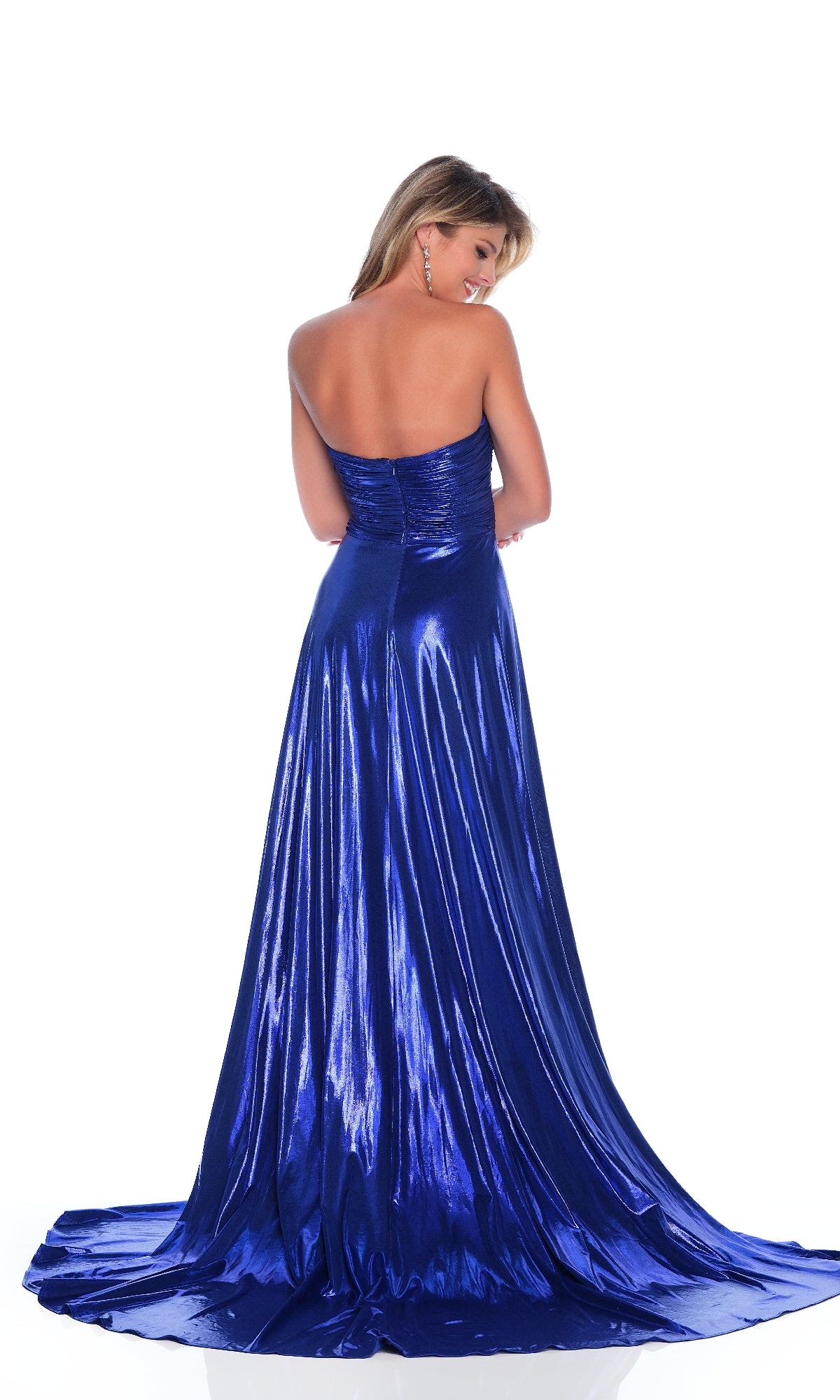 Metallic Prom Dress: Dave & Johnny 12328