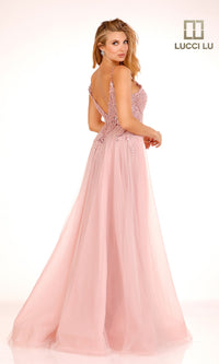 Long Light Pink Prom Dress: Lucci Lu 1279