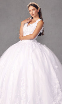 Juliet 1437W Traditional White Quinceañera Dress