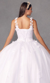 Juliet 1437W Traditional White Quinceañera Dress