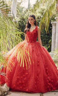 Juliet 1437R Red Ball Gown Quinceañera Dress