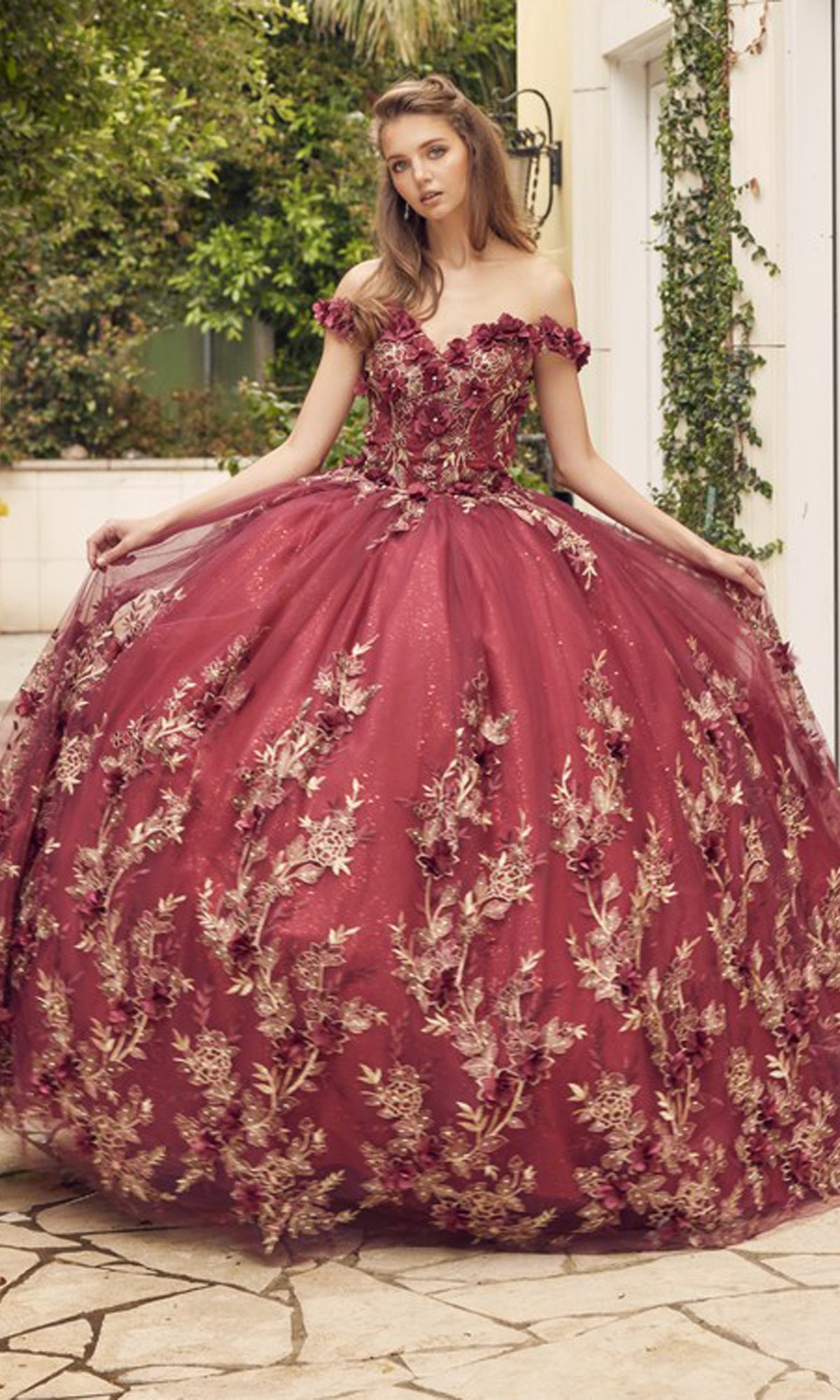 Juliet 1447 Off-the-Shoulder Quinceañera Dress