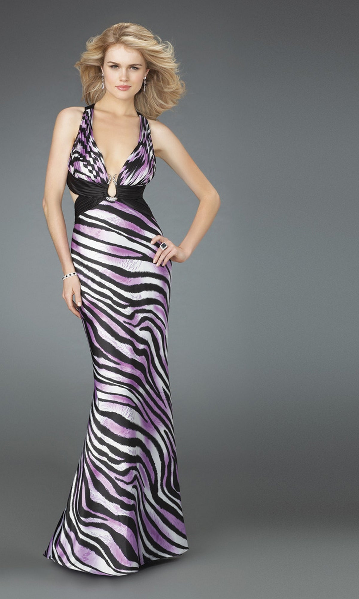 Zebra prom clearance dress