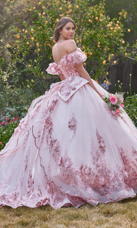 Glitter Quince Dress with Back Bow: Ladivine 15701