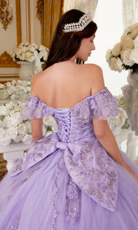 Glitter Quince Dress with Back Bow: Ladivine 15701