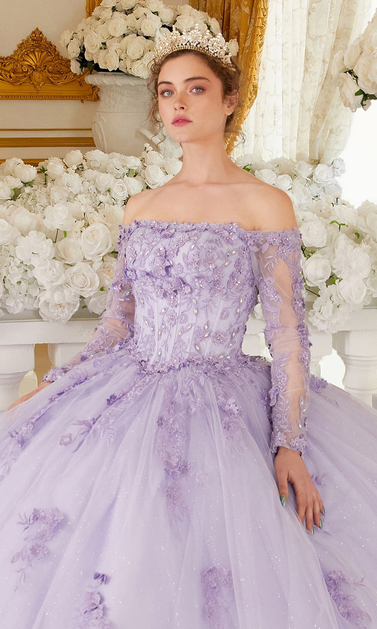 Ladivine 15706 Lilac Purple Quinceañera Dress