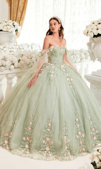 Ladivine 15716 Sage Green Quinceañera Dress