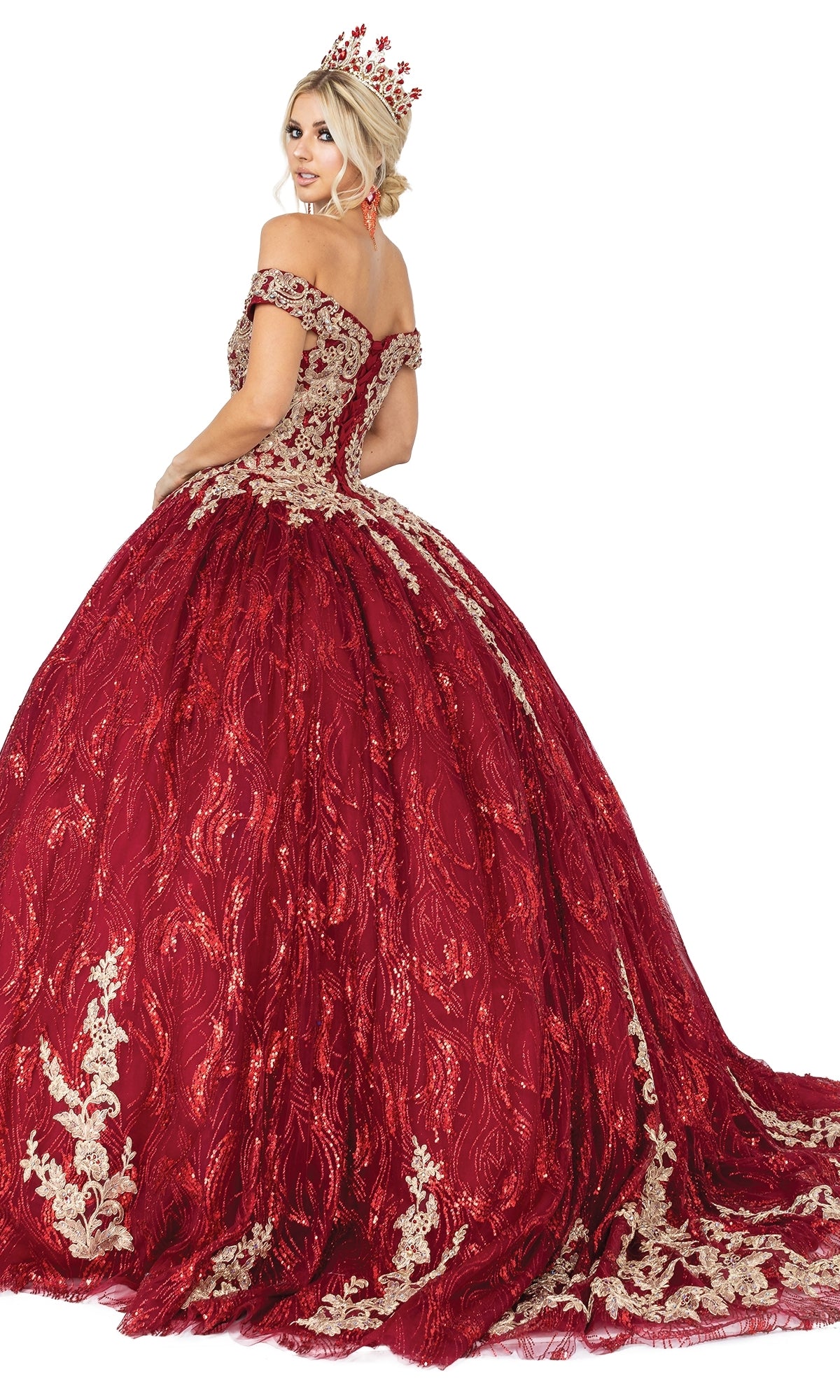 Burgundy Quinceanera Dress 1579