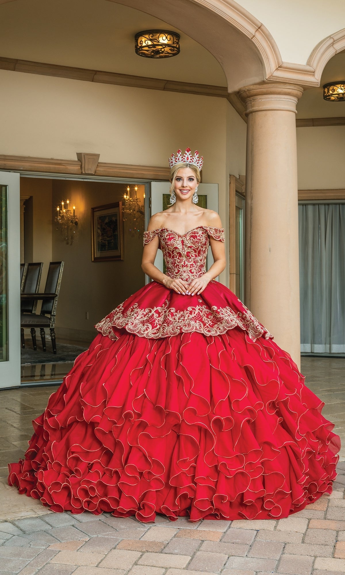 Dancing Queen 1599 Long Quinceanera Dress