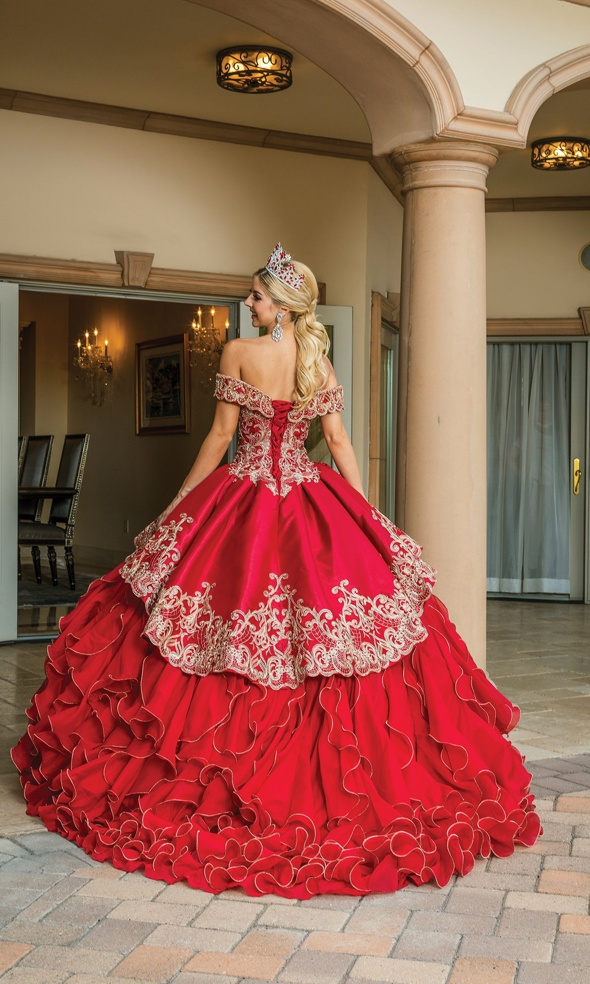 Dancing Queen 1599 Long Quinceanera Dress