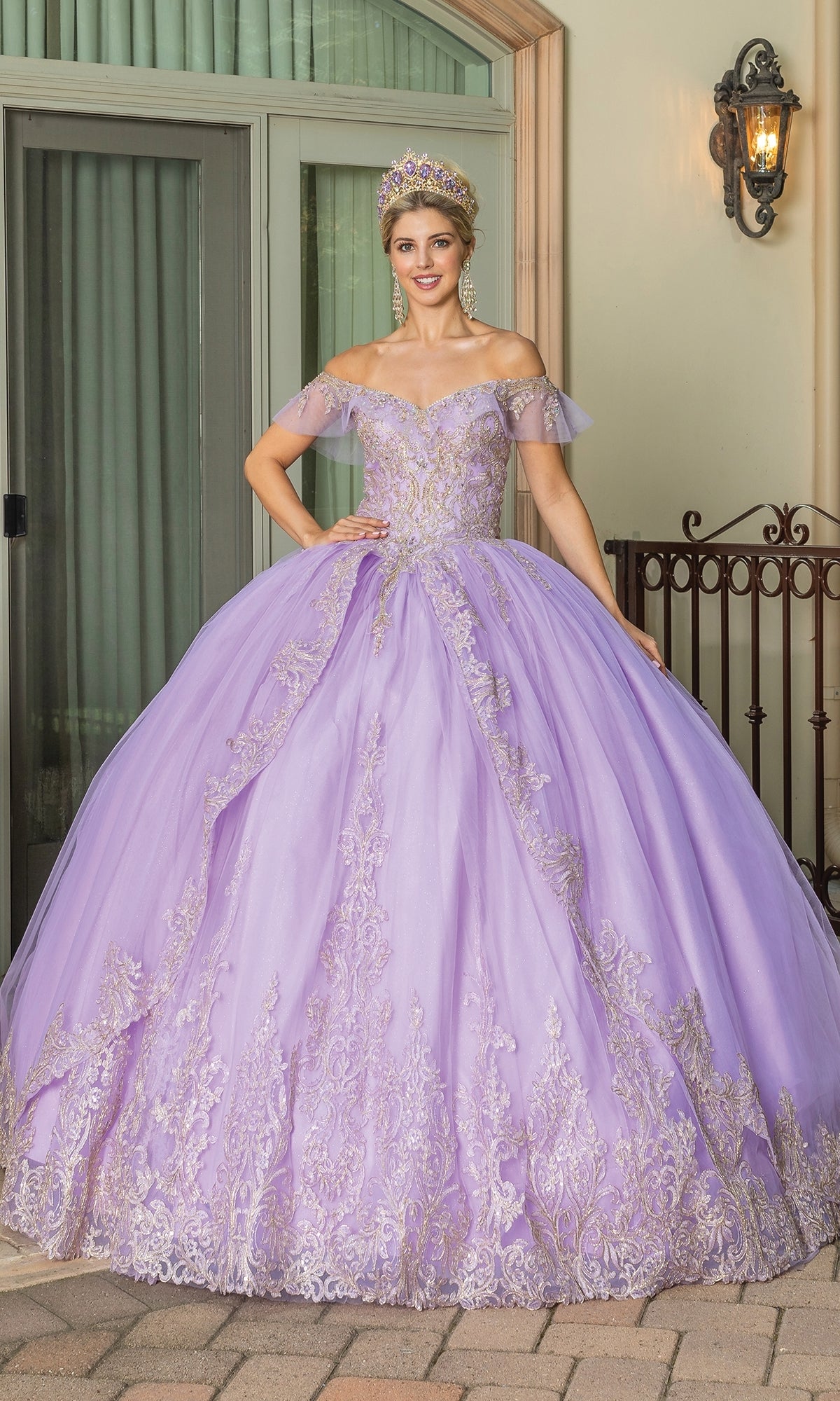 Off-the-Shoulder Quinceanera Dress 1615