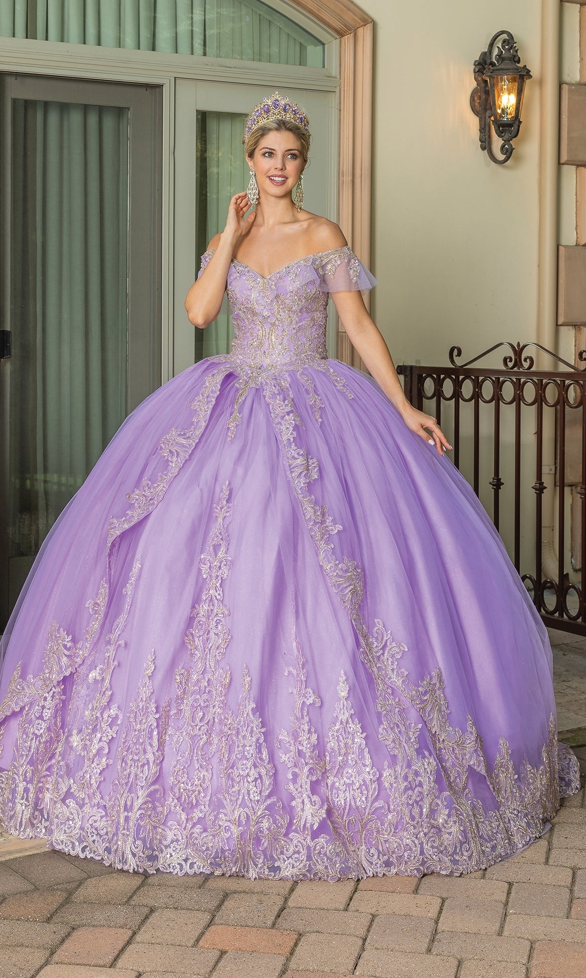 Off-the-Shoulder Quinceanera Dress 1615