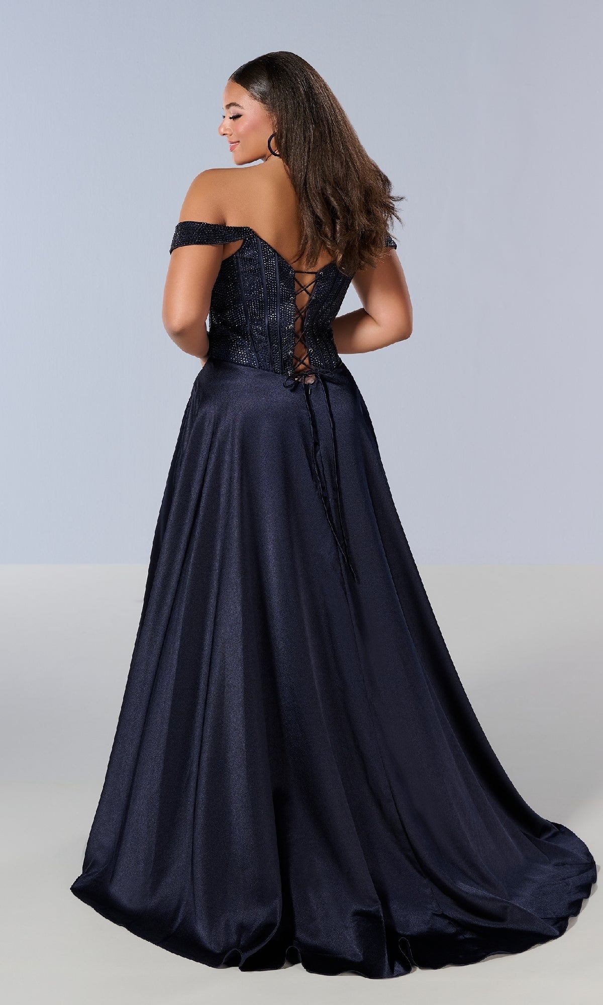 Long Plus-Size Prom Dress: Tiffany 16204