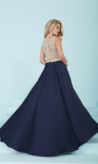 Two-Piece Long A-Line Prom Dress