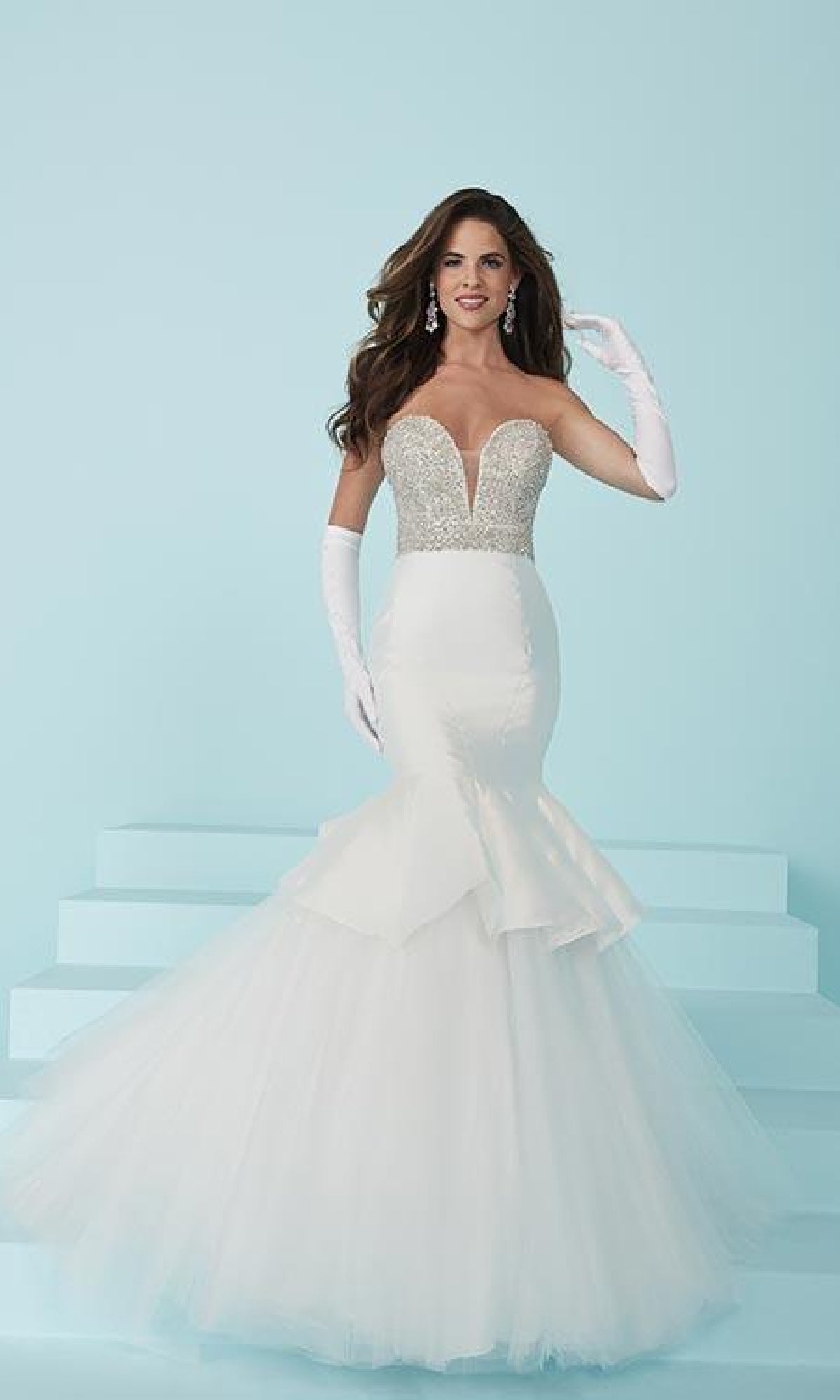 Strapless Mermaid Pageant Evening Gown