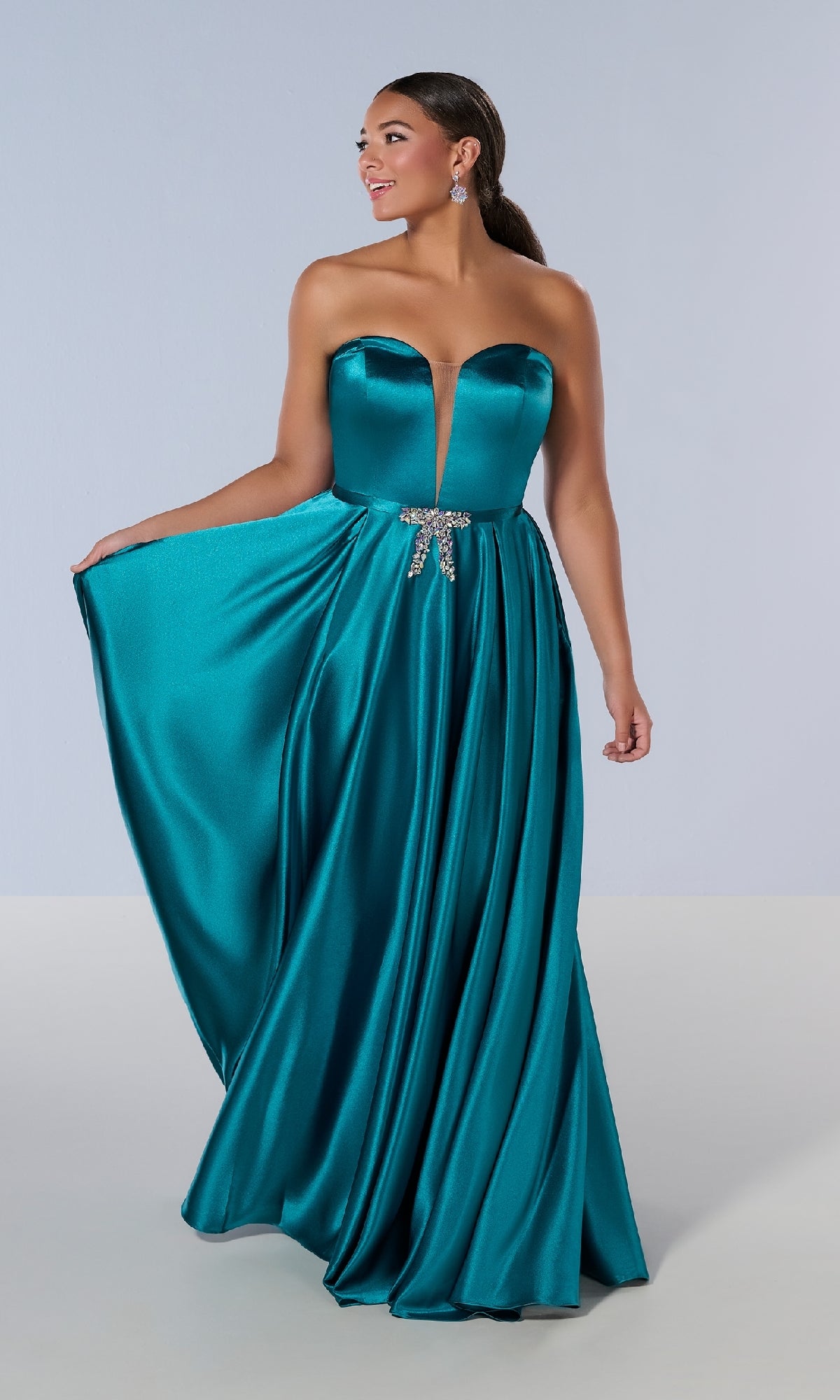 Long Plus-Size Prom Dress: Tiffany 16219