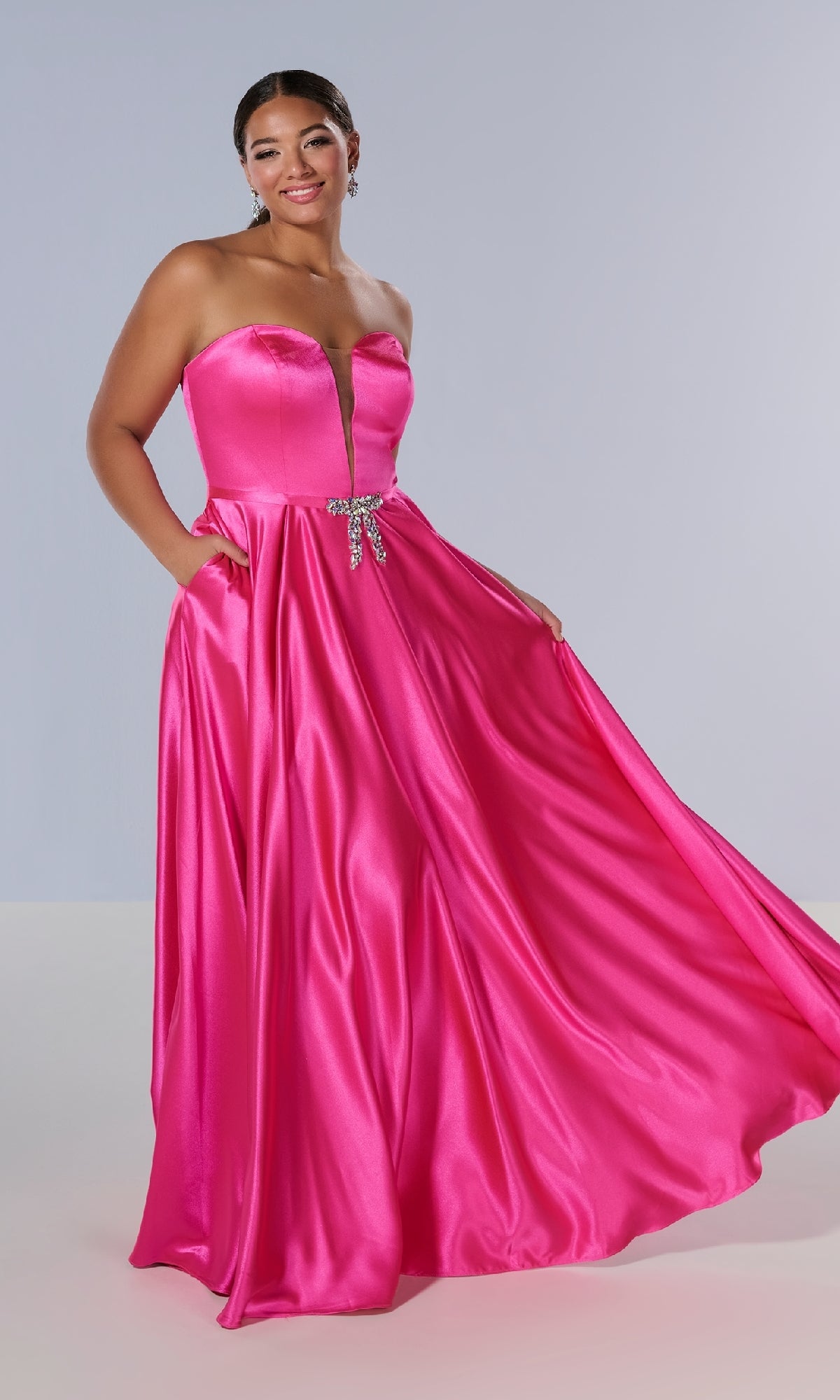 Long Plus-Size Prom Dress: Tiffany 16219