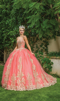 Coral Quinceanera Dress 1629