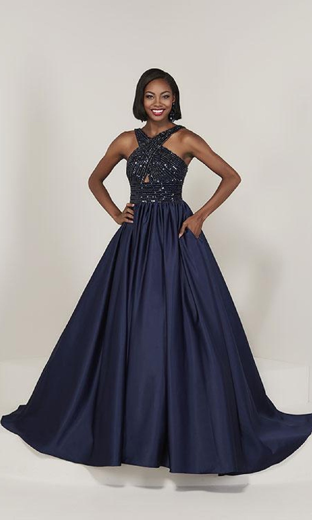 Sequin-Bodice Ball Gown: Tiffany 16327