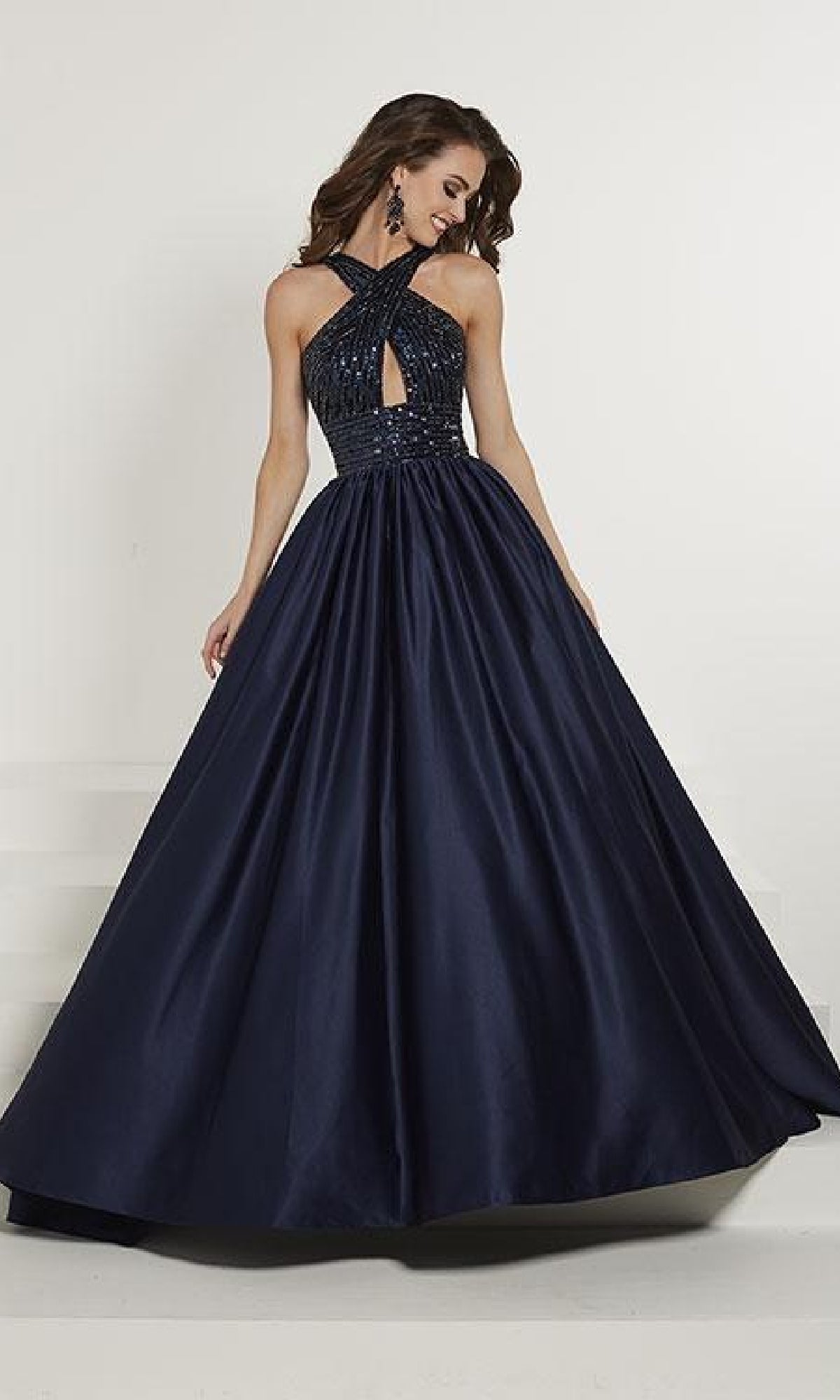 Sequin-Bodice Ball Gown: Tiffany 16327