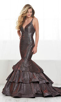 Mermaid Metallic Prom Dress: Tiffany 16416