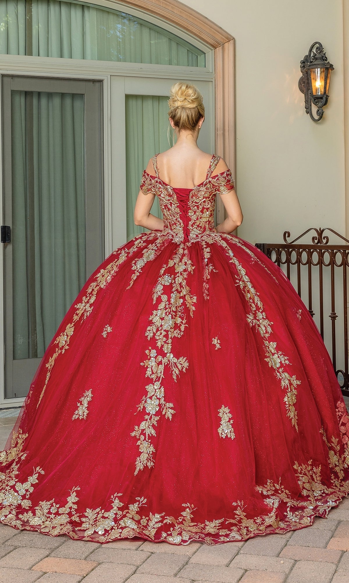 Burgundy Red Quinceanera Dress 1657