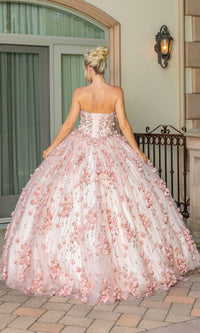 Strapless Rose Gold Quinceanera Dress 1673