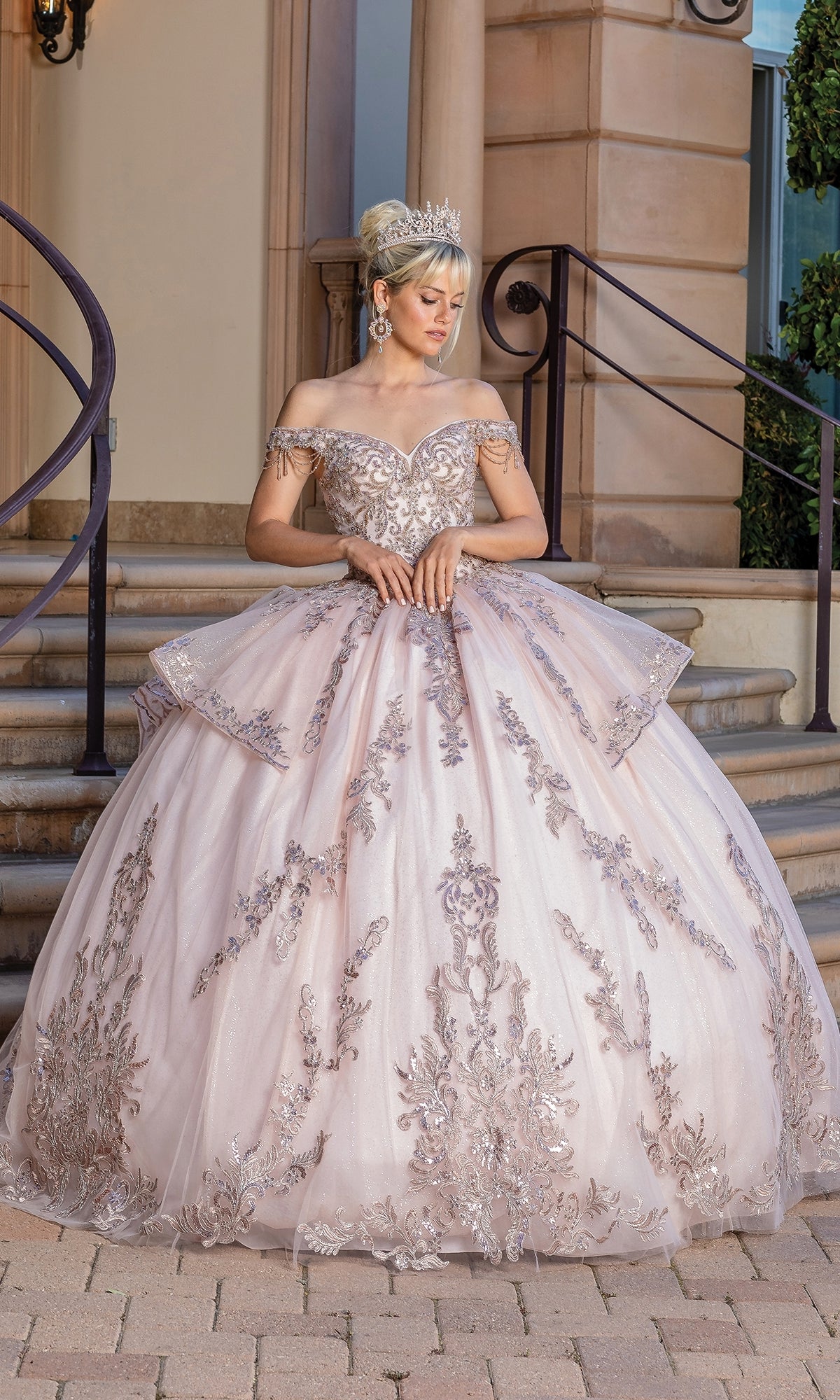 Off-the-Shoulder Quinceanera Dress 1696