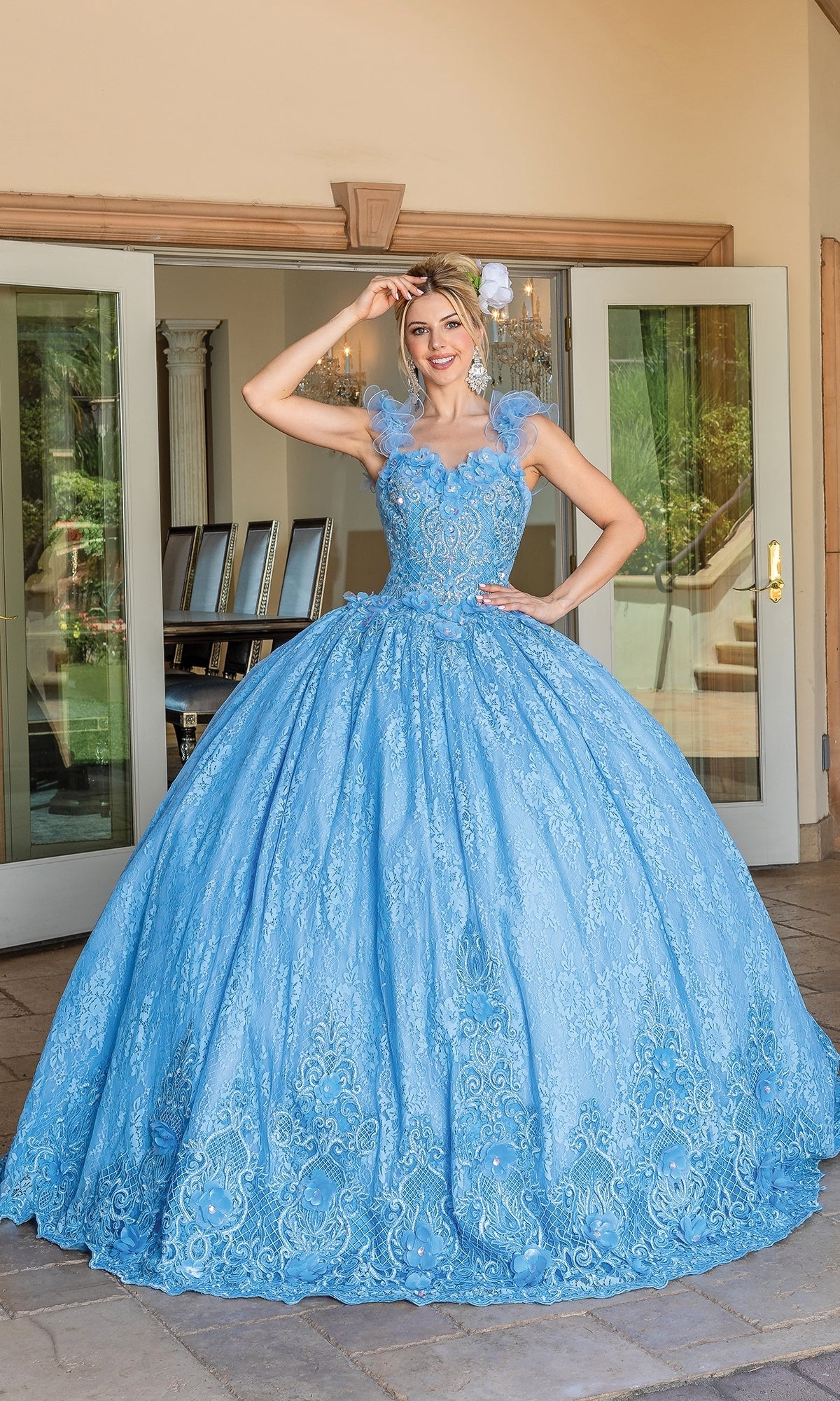 Dancing Queen 1721 Long Quinceanera Dress