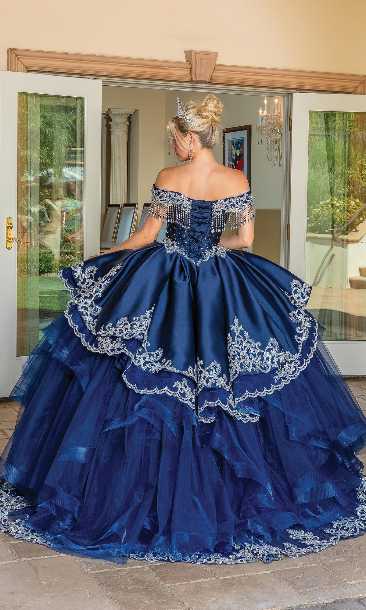 Navy Blue Quinceanera Dress 1724