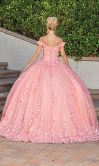 Coral and White Quinceanera Dresses