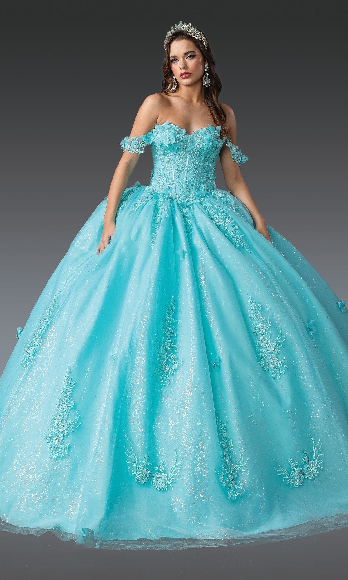 Blue Quinceanera Dress 1930 By Dancing Queen