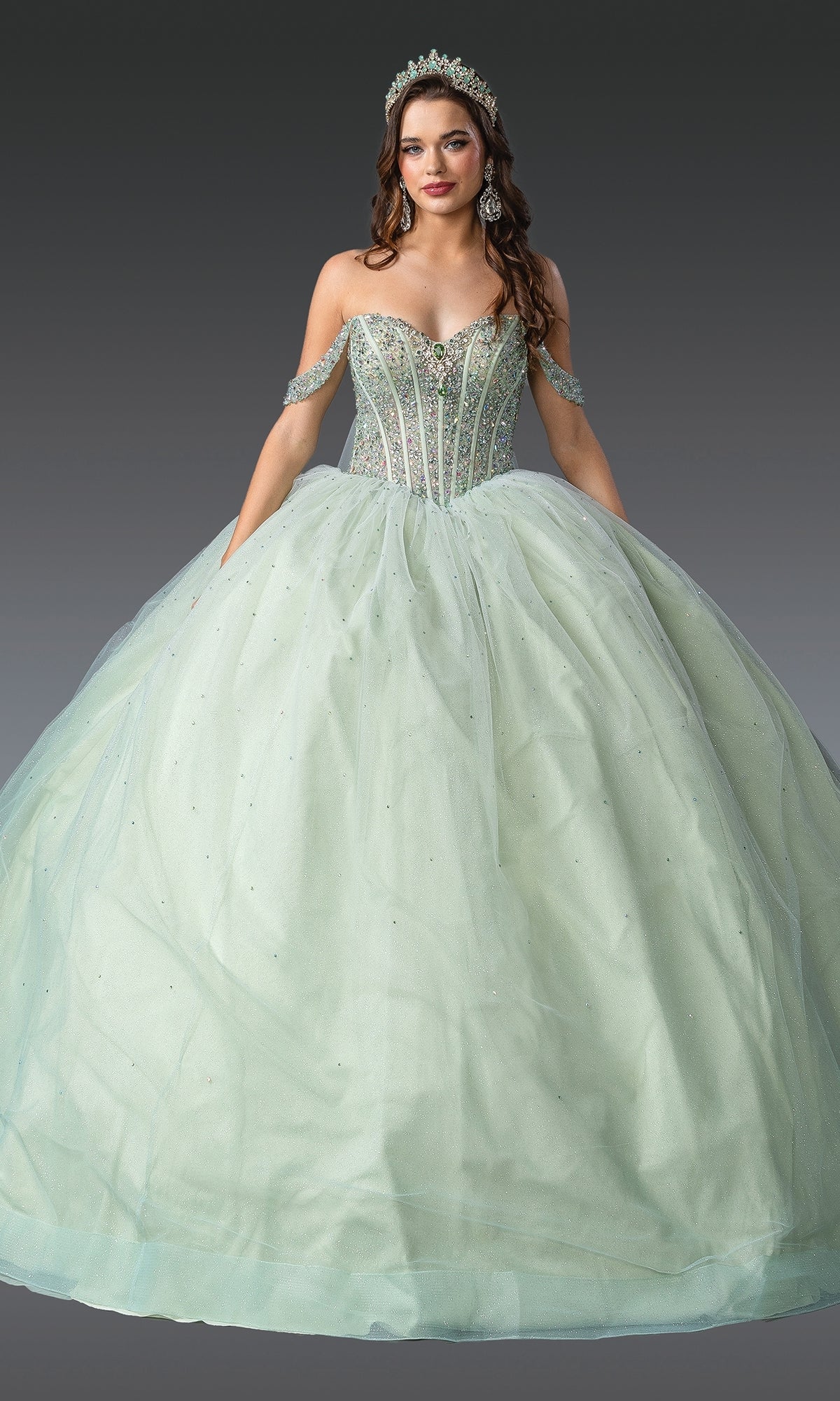 Light Green Quinceanera Dress 1950 By Dancing Queen