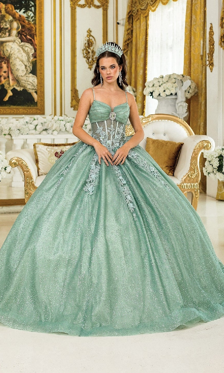 Long Quinceañera Dress with Bow: Dancing Queen 1958