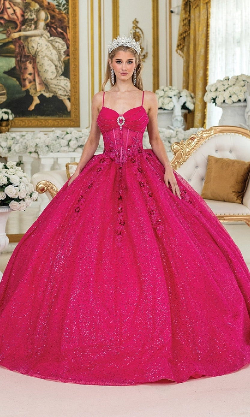 Long Quinceañera Dress with Bow: Dancing Queen 1958