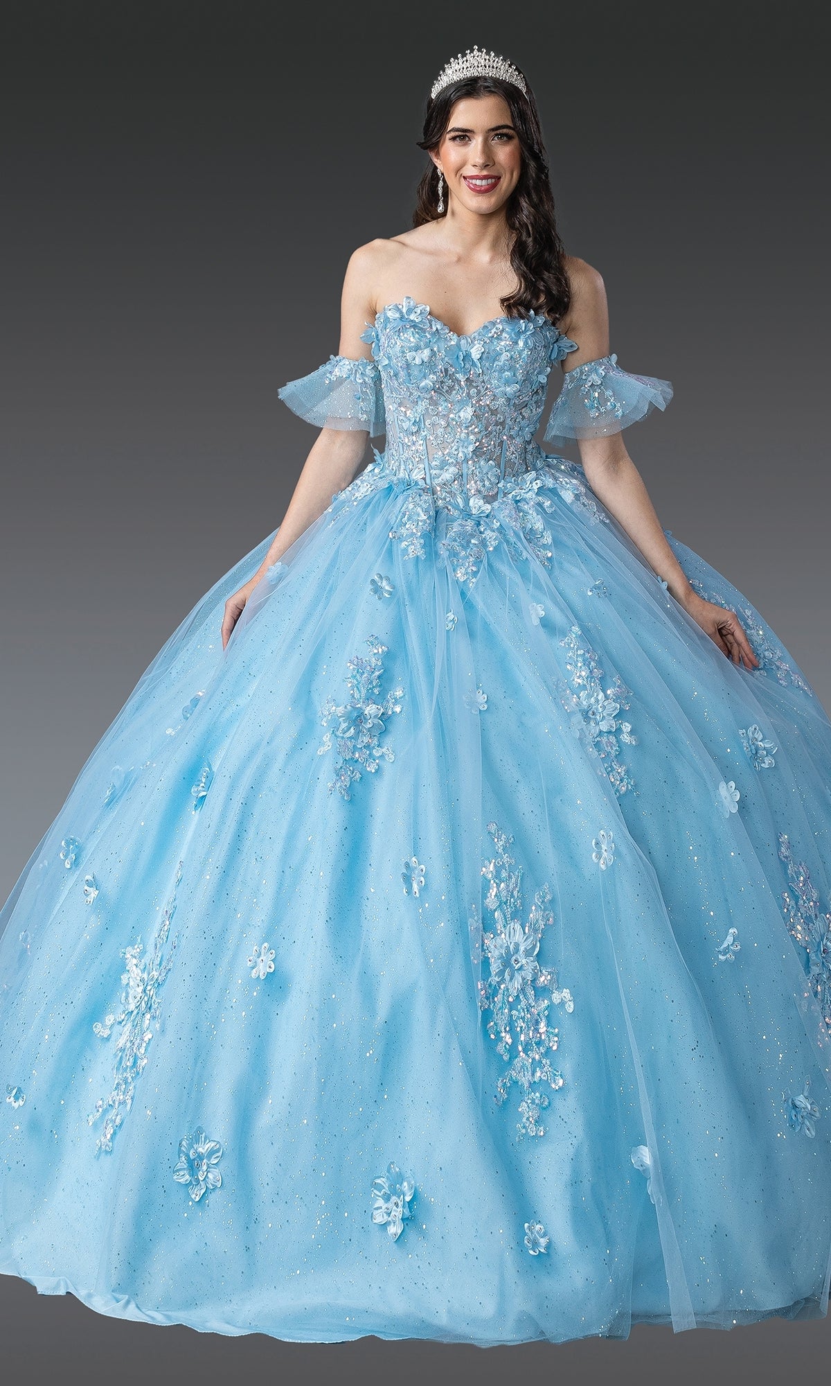 Blue Quinceanera Dress 1964 By Dancing Queen