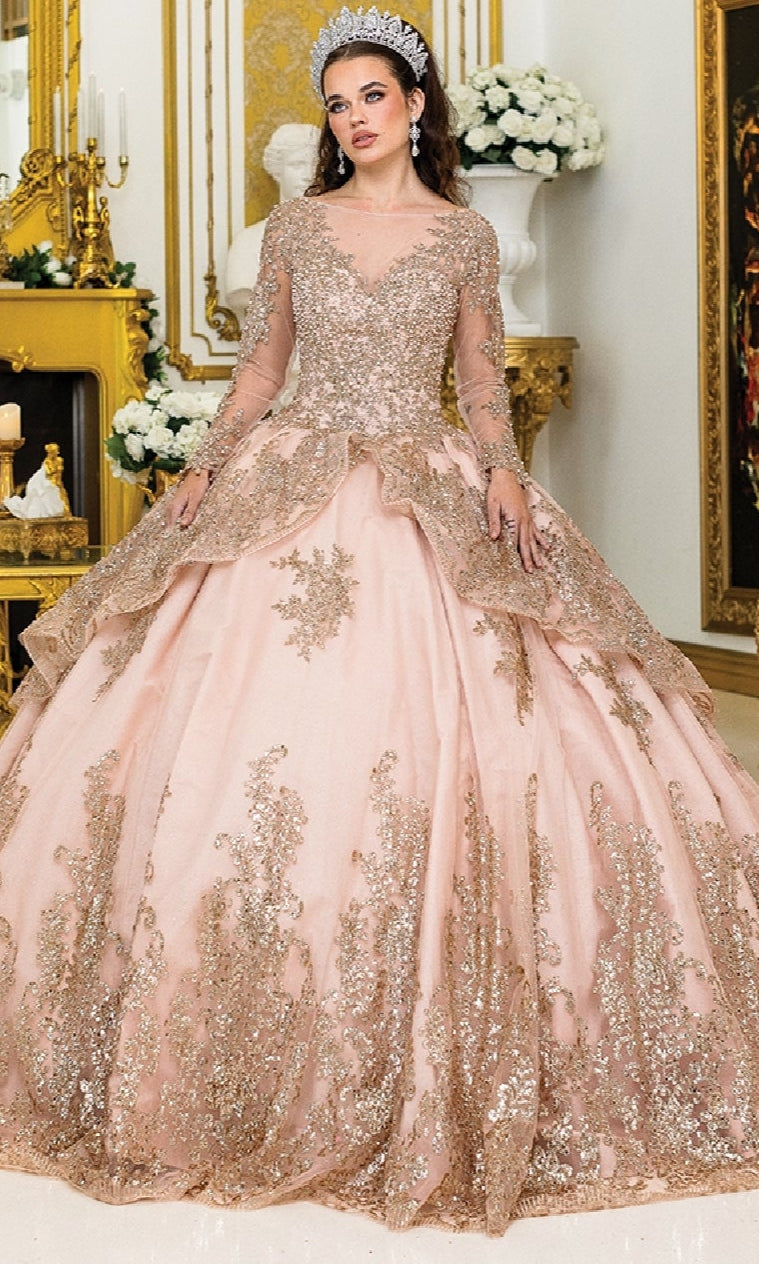 Rose Gold Quinceanera Dress 1968 By Dancing Queen