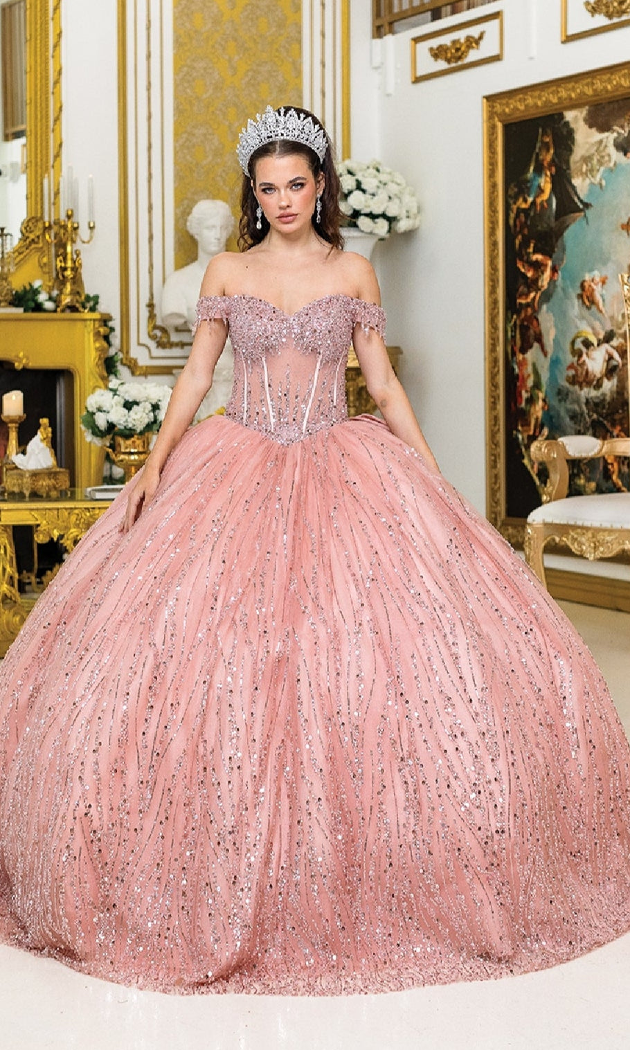 Long Corset Quinceañera Dress: Dancing Queen 1982