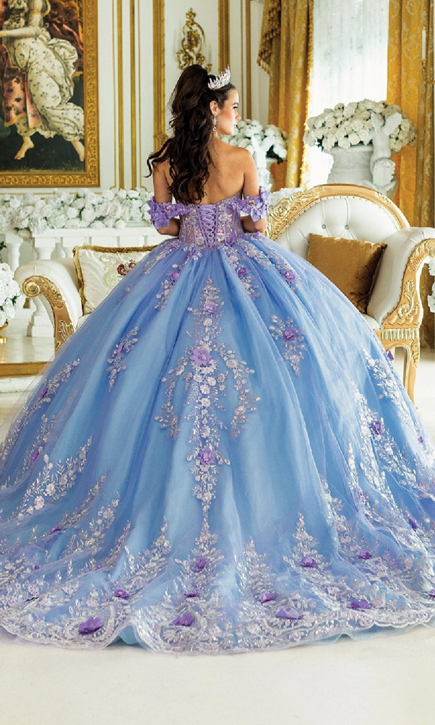 Blue Quinceanera Dress 1999 By Dancing Queen