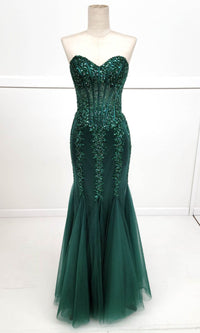 Strapless Long Mermaid Prom Dress: Chicas C820