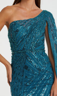 One-Shoulder Long Prom Gown: Mac Duggal 20528